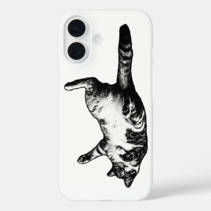 Monochrome Dots, Calm Tabby iPhone 16 Case
