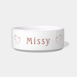 Monochrome Elegant Rose Gold Foil Personalised Bowl
