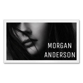 Monochrome Elegant Woman Business Card Magnet