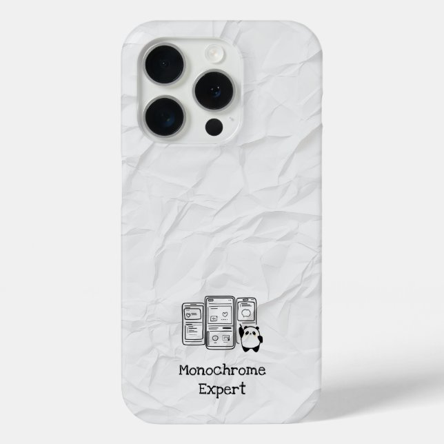 Monochrome Expert iPhone Case (Back)