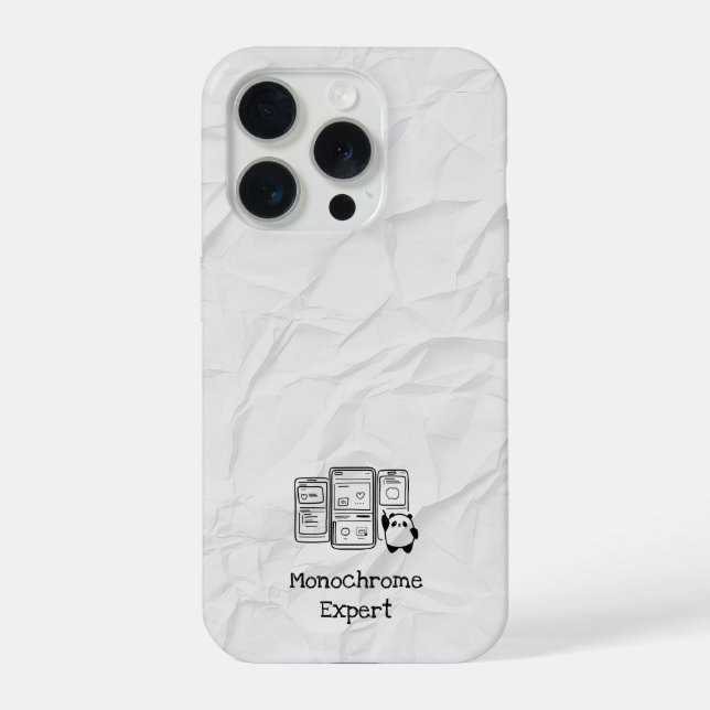 Monochrome Expert iPhone Case (Back)