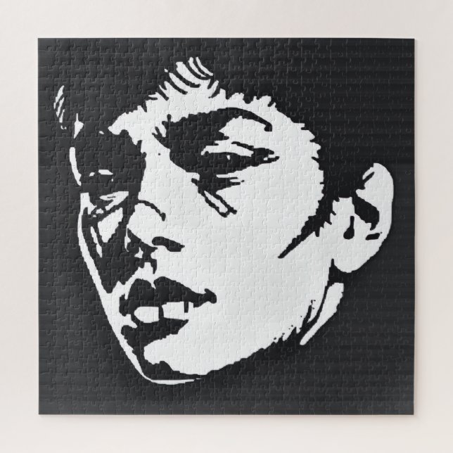 Monochrome Expression: Bold Portrait Jigsaw Puzzle (Vertical)