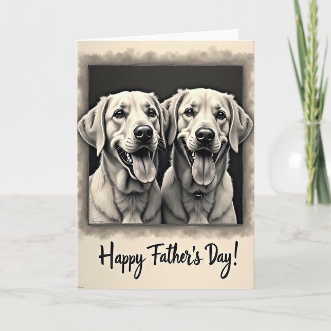 Monochrome Fathers Day Card (Front)