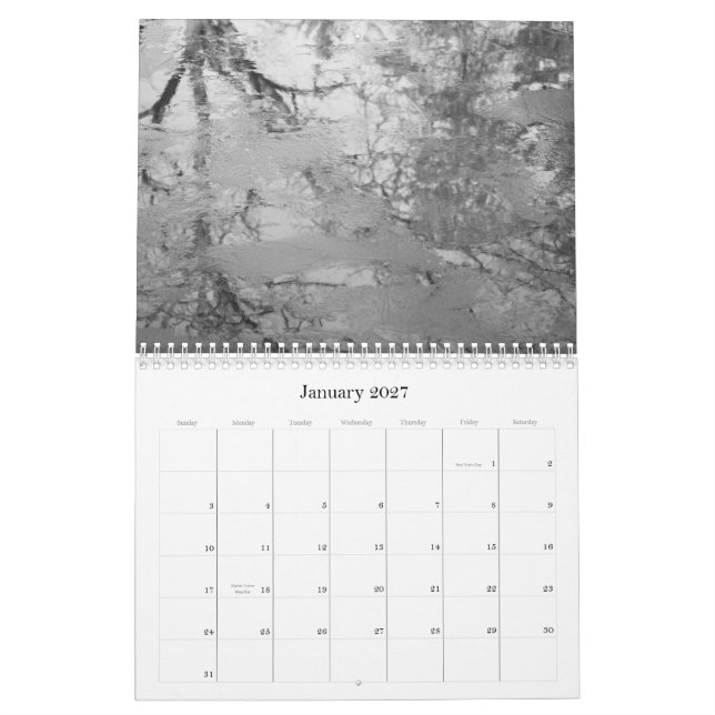 Monochrome Fine Art Photo Calendar (Jan 2027)