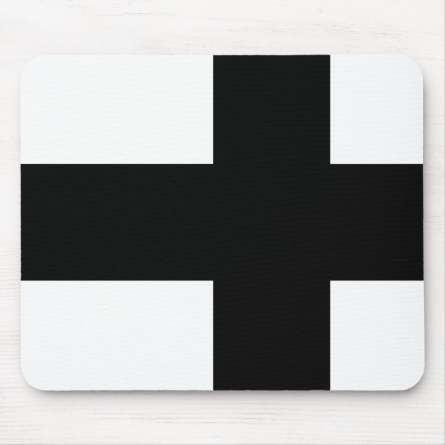 Monochrome Finland Flag Mouse Pad (Front)