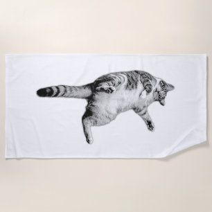 Monochrome Flip for Sunny Days Beach Towel