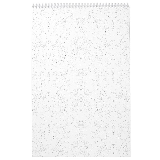 Monochrome Floral Pattern – Elegant Seamless Art Calendar (Cover)