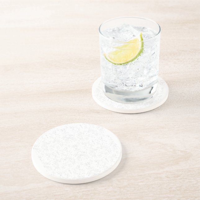 Monochrome Floral Pattern – Elegant Seamless Art Coaster (Side)