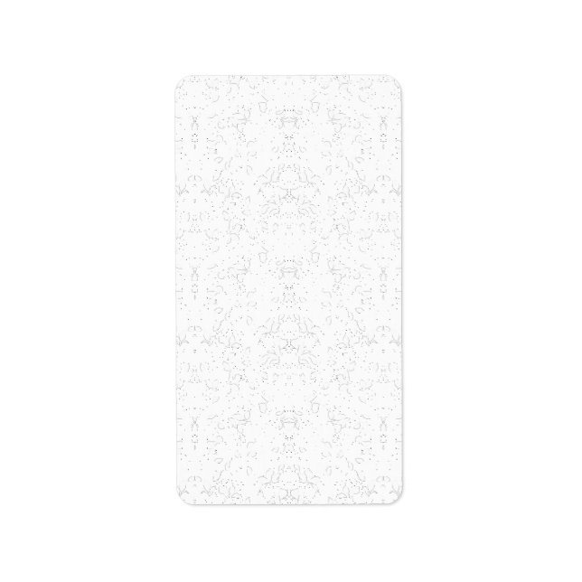Monochrome Floral Pattern – Elegant Seamless Art Label (Front)