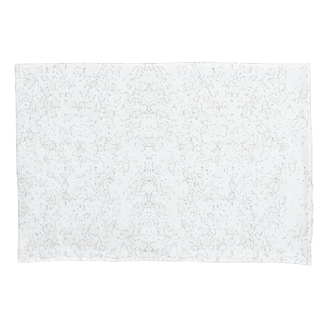 Monochrome Floral Pattern – Elegant Seamless Art Pillowcase (Front)