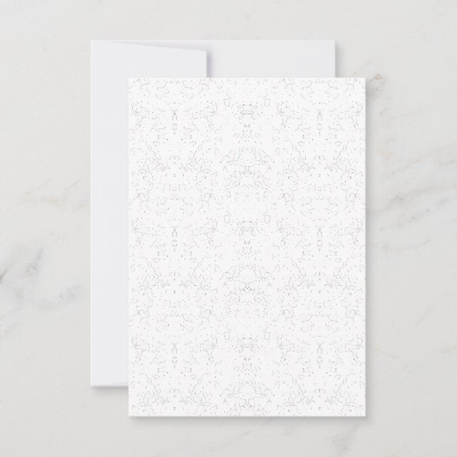Monochrome Floral Pattern – Elegant Seamless Art Save The Date (Front)