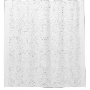 Monochrome Floral Pattern – Elegant Seamless Art Shower Curtain