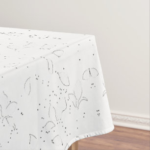 Monochrome Floral Pattern – Elegant Seamless Art Tablecloth