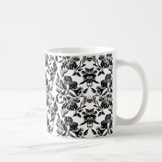 Monochrome Florals Pattern Mug