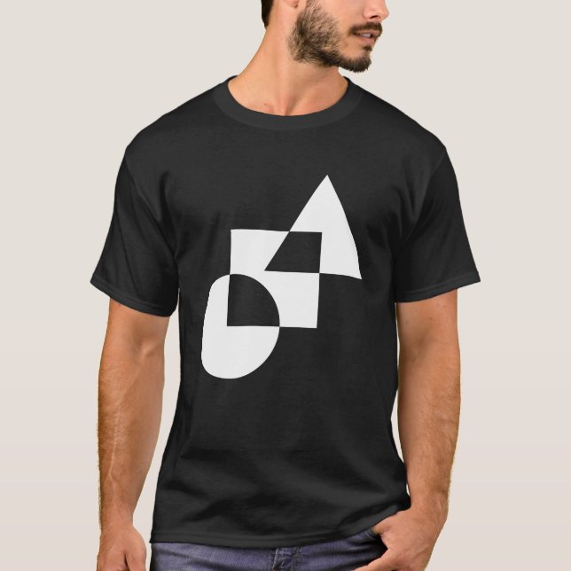 Monochrome Geometric Mosaic T-Shirt (Front)