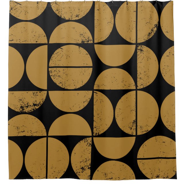 Monochrome, geometric, Scandinavian seamless patte Shower Curtain (Front)