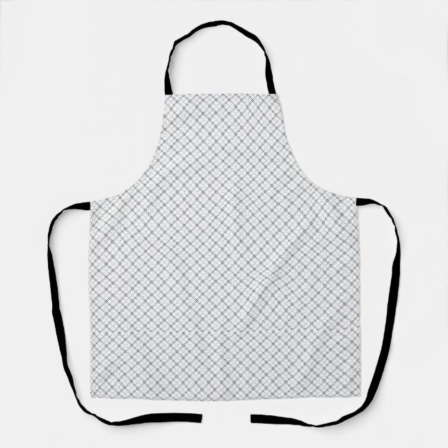 Monochrome Geometric Texture|Seamless Diamond Look Apron (Front)