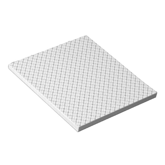 Monochrome Geometric Texture|Seamless Diamond Look Notepad (Angled)