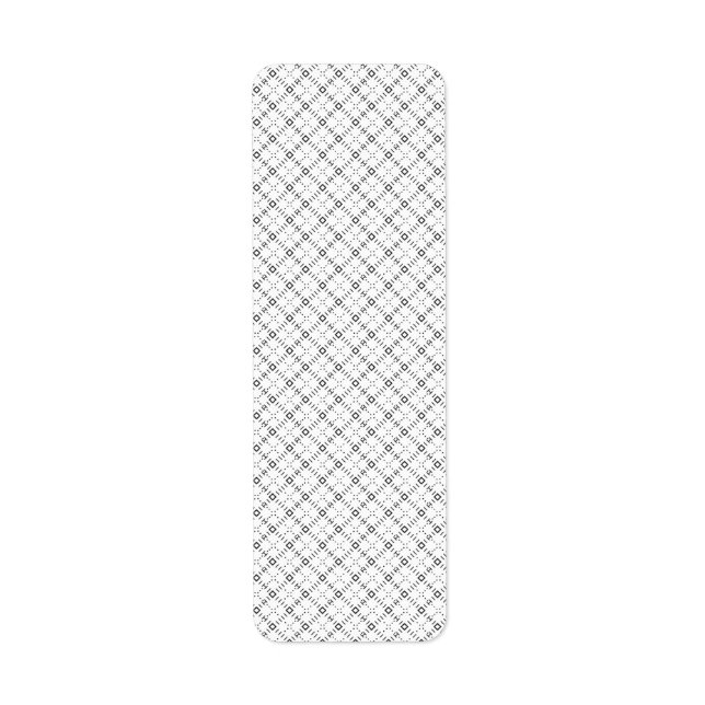 Monochrome Geometric Texture|Seamless Diamond Look Return Address Label (Front)