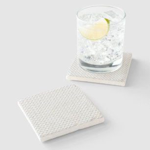Monochrome Geometric Texture Seamless Diamond Look Stone Coaster