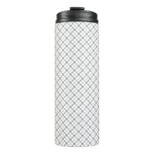 Monochrome Geometric Texture Seamless Diamond Look Thermal Tumbler