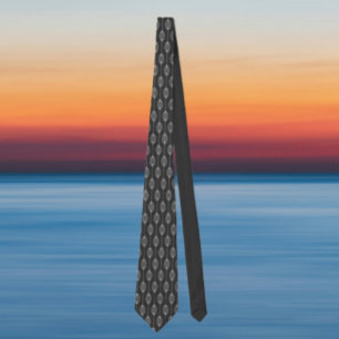 Monochrome Geometry – Abstract Pattern Necktie