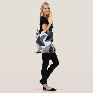 Monochrome Geometry Tote Bag