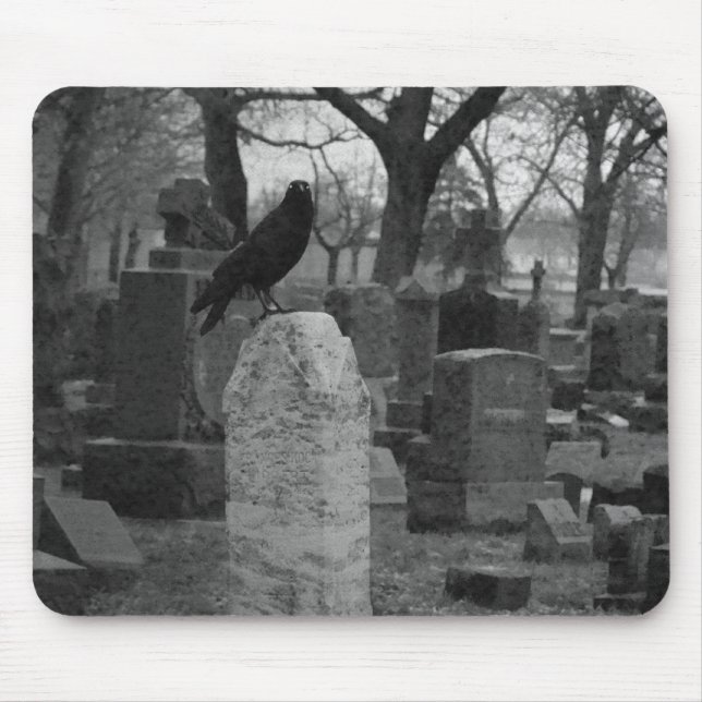 Monochrome Goth Mouse Pad (Front)