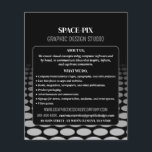 Monochrome Graphic, Graphic Designer Advertising Flyer<br><div class="desc">Monochrome Graphic,  Graphic Designer Advertising Flyers By The Business Card Store.</div>