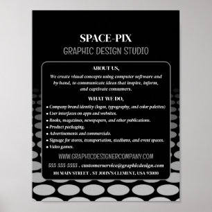 Monochrome Graphic, Graphic Designer Advertising Poster