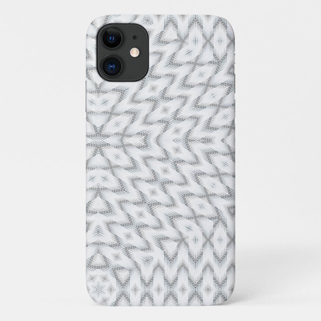 Monochrome grey and white geometric Case-Mate iPhone case (Back)