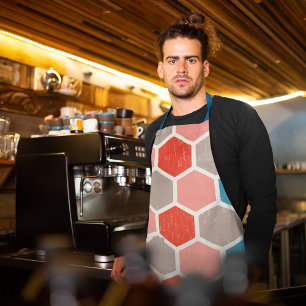 Monochrome Hexagon Apron