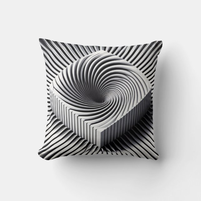 Monochrome Illusion Pillow (Front)