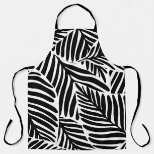 Monochrome Jungle Geometric Seamless Pattern Apron