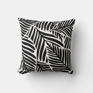 Monochrome Jungle Geometric Seamless Pattern Cushion