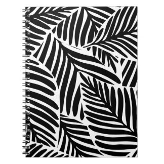 Monochrome Jungle Geometric Seamless Pattern Notebook