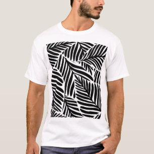 Monochrome Jungle Geometric Seamless Pattern T-Shirt