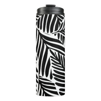 Monochrome Jungle Geometric Seamless Pattern Thermal Tumbler