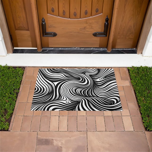 Monochrome Kaleidoscope Doormat (Outdoor)