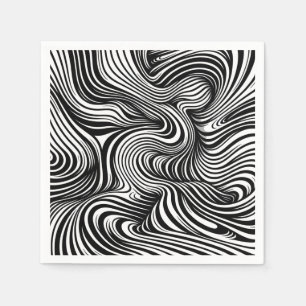 Monochrome Kaleidoscope Napkin