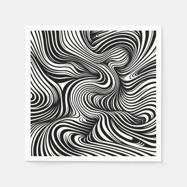 Monochrome Kaleidoscope Napkin (Front)