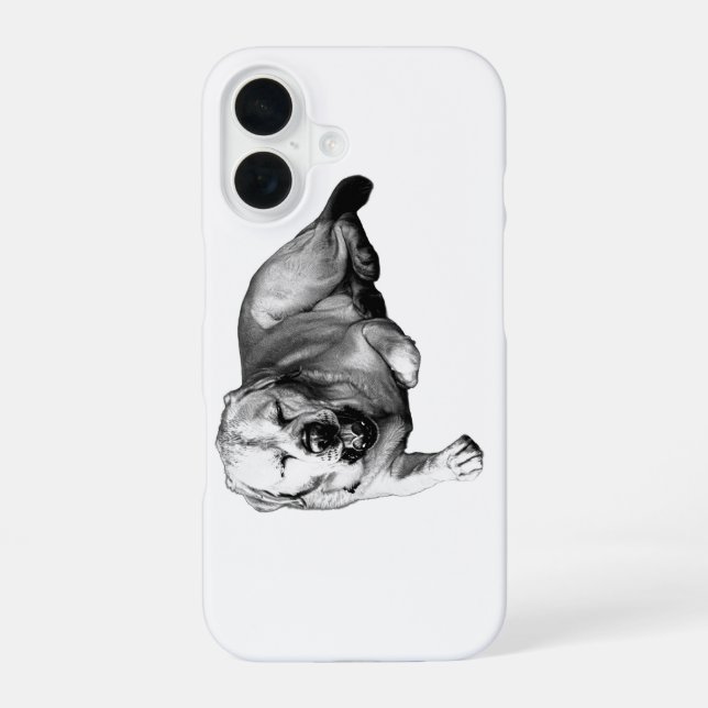 Monochrome Lab, Morning Face iPhone 16 Case (Back)