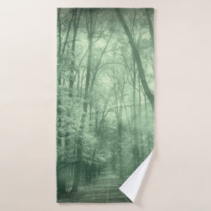 Monochrome landscape nature parkart, autumn, backg bath towel