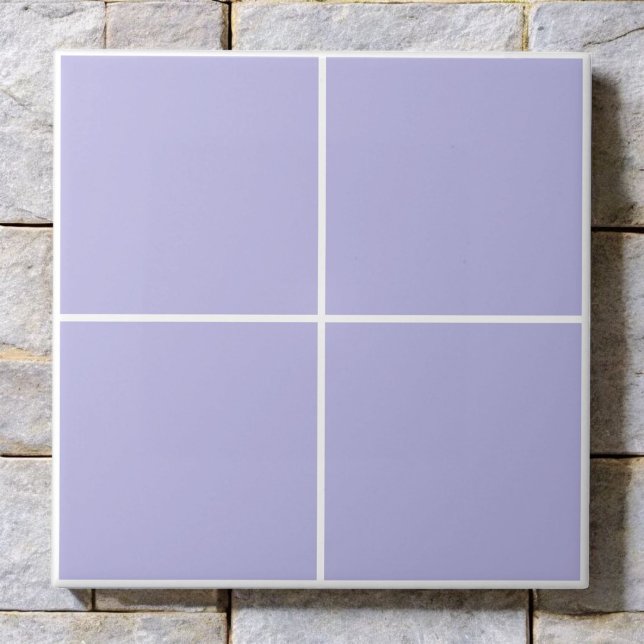 Monochrome Lavender Purple Chequered Modern  Ceramic Tile (Creator Uploaded)
