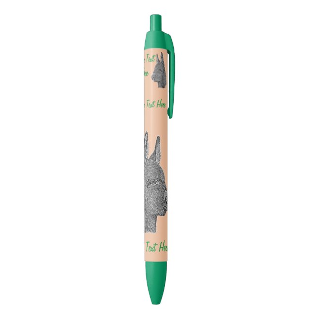 monochrome lifelike drawing of cute donkey black ink pen (Bottom (Vertical))