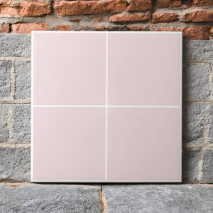 Monochrome Light Rose Pink Chequered Modern  Ceramic Tile