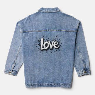 Monochrome Love Tag Denim Jacket