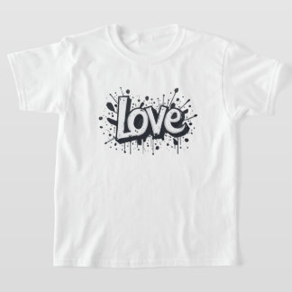 Monochrome Love Tag T-Shirt