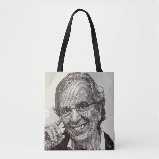 Monochrome Male Muse Tote Bag (Front)