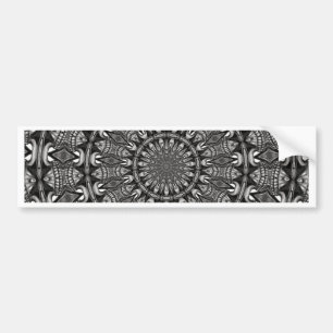 Monochrome Mandala Bumper Sticker
